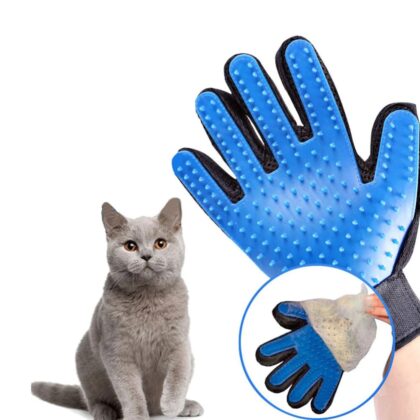3-in-1 Pet Grooming Glove - Deshed, Groom & Clean Fur - Perfect for Cats, Dogs, Horses and More